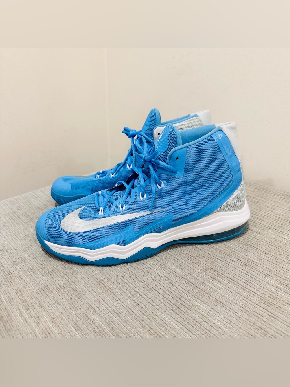 Nike Air Max Audacity 2016 Star Blue Silver Men's Basketball Shoes Size 15.5